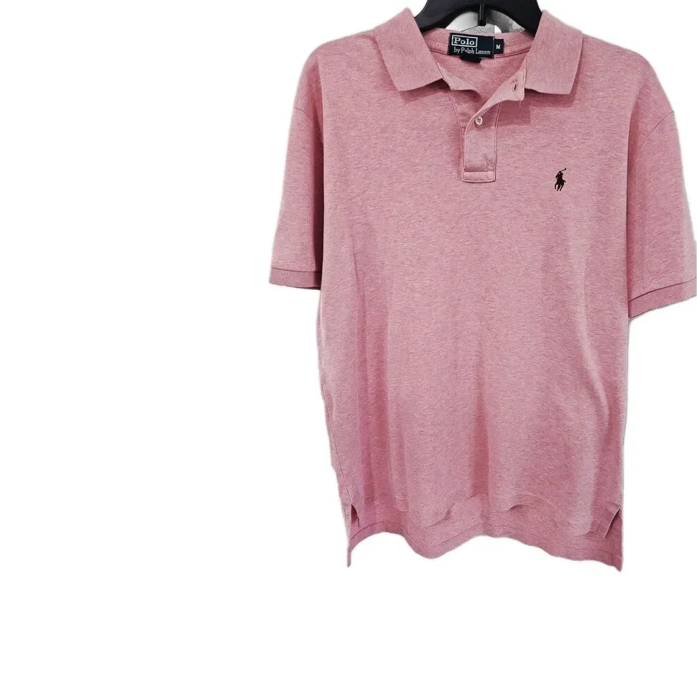 Polo Ralph Lauren Men's Pink Short Sleeve Polo Shirt Size M